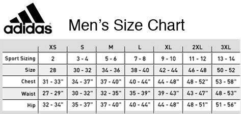 adidas shorts size chart.